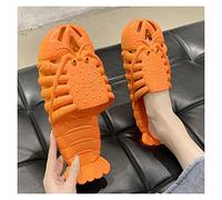 Tiiiopkvvv Shoes Creativity Comfort Funny Lobster Slippers Big Size Slippers Pool Beach Shower Shoes Casual Shoes Sandals for Men Women Kids Shower Shoes (Color : Yellow Shoe Size : 6.5) (Yellow 10)