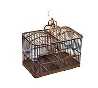 Tiiiopkvvv The Cage is Made of Wood with Pure Handmade Square Cage and Red Acacia Bird Cage Bird Perches (Color : Primary Colour) (Brownness)