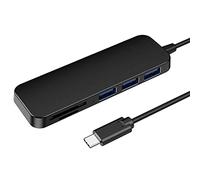 Tiiiopkvvv USB C Hub USB Hub 3.0 Multi USB Splitter Adapter 3 Ports Card Reader High Speed Type C Mini USB-HUB Extension Cable