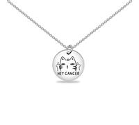 TIIMG Anti-cancer Encouragement Gift Cancer Awareness Illness Fighter Recovery Necklace, S, Stainless Steel, 0