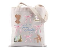 TIIMG Austen Era Gift Regency Book Lover Gift Jane Book Fans Gift Library Readers Gift Austen Bookish Tote Bag, Regency Austen Era, big