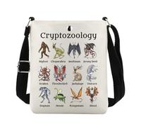 TIIMG Cryptozoology Crossbody Bag Cryptid Creatures Handbag Gift Bigfoot Mothman Gift, Cryptozoology Cb
