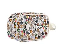 TIIMG Horror Movie Spooky Season Gift Cosmetic Bag Button Eyes Rain Boots Movie Fans Makeup Zipper Pouch, coral movie mb, 0
