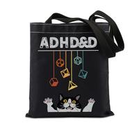 TIIMG Video Game Gift Cat RPG Game Player Cat Lover Gamer Tote Bag, Adhd Video Game, M