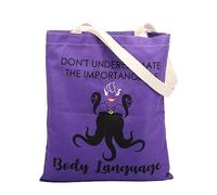 TIIMG Villain Ursula Inspired Gift Sea Witch Fans Gift Don't Underestimate the Importance of Body Language Tote Bag, Body Language, big