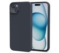 TIIXXA Silicone Case Designed for iPhone 15 plus Case 6.7 Inch, Soft Ultra Slim Protective Shockproof Liquid Silicone Phone Case Cover with Anti-Scratch Microfiber Lining Midnight Blue
