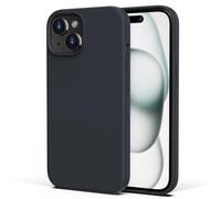 TIIXXA Silicone Case for iPhone 15 Case,Soft Ultra Slim Protective Shockproof Liquid Silicone Phone Case, Anti-Scratch Microfiber Lining, 6.1" Midnight Blue