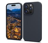 TIIXXA Silicone Case for iPhone 15 Pro Case, Soft Ultra Slim Protective Shockproof Liquid Silicone Phone Case, Anti-Scratch Microfiber Lining, 6.1" Midnight Blue