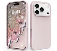TIIXXE Compatible with iPhone 17 Pro Case 6.3", Lightweight Soft Touch Grip, Slim Protective Shockproof Liquid Silicone Phone Cover with Anti-Scratch Microfiber Lining,Chalk Pink