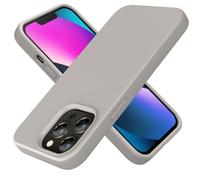 TIIXXE Silicone Case Compatible with iPhone 13 PRO Case Soft Ultra Slim Protective Shockproof Liquid Silicone Phone Case,Anti-Scratch Microfiber Lining, 6.1" rock grey