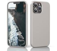 TIIXXE Silicone Case Compatible with iPhone 13 Pro Max case Soft Ultra Slim Protective Shockproof Liquid Silicone Phone Case,Anti-Scratch Microfiber Lining, 6.7" Rock Gray