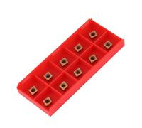 Tiiyee 10Pcs CNC Carbide Insert Cutter, Indexable Lathe Milling Inserts Turning Tools with Box for Steel Stainless Steel Cast Spiral Helical Planer Head Iron Metal Wood Processing CCMT060204 HM YBC251