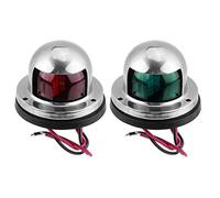 Tiiyee 12-24V Marine Boat Navigation Lights, Waterproof Yacht Light Sailing Signal Lamp Bow Lights with Red and Green LED Light Stainless Steel Top Mount for Boats Fish Hunting Kayak