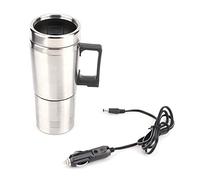 Tiiyee 12V Kettle for Car, 350ml Electric Heating Cup Stainless for Truck | Travel Hot Water Maker with Lid, 60W Portable Coffee Warmer Quick Boil for Van Lorry Camper Camping Outdoor Caravan Road Trip