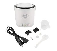 Tiiyee 12V Rice Cooker for Car, 1L Portable Mini Electric Steamer (White) | Fast Heating Automatic High Temperature Protection Cooker with Non Stick Coating for Home Travel Making Rice Soup Porridge