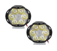 Tiiyee 2PCS LED Spot Fog Light, 12V LED Driving Work Light for Motorcycle Truck Car, Waterproof Off Road Spotlights with 6 LEDs, 1200LM Auxiliary Fog Lamp for Motorbike Boat ATV UTV Front Lighting