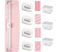 Tiiyee 4-in-1 Paper Cutter with 4 Blades (Straight, Curve, Perforation, Grooves) 31 cm Cutting Width, Automatic Blade Protection, Interchangeable Blades for Crafts, Photo, A4, A5, Paper, Gift Wrapping