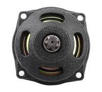 Tiiyee 7t Clutch Bell Housing, Heavy Duty Steel Clutch Cover Shell, 25h Chain Sprockets Clutch Drum Pinion Sprocket Strong Replacement for Mini Moto 47cc 49cc 2 Stroke Air Cooled Engine Parts Black