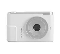 Tiiyee Digital Camera 48Mp, 4K Hd Video 16X Digital Zoom 2.4 Inch Anti Shake Flash 64Gb Card Screen Portable Compact Micro Single Ccd Smart Camera for Students Vlog Travel White (White)