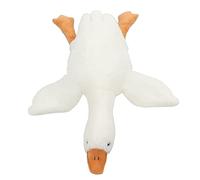 Tiiyee Giant Stuffed White Duck Plush, Large Goose Huge Soft Fluffy Long Neck Swan Sleeping Cuddly for Adults Home Room Decor Comfortable Birthday Gift 90cm