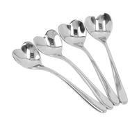 Tiiyee Heart Shaped Spoons, Heart Shaped Teaspoons Cute Spoon for Tea Dessert Sugar Stirring Cafes Coffee Stainless Steel Love Heart Tea Spoon Cafe Spoons Ice Cream Teaspoon for Use Small Cake