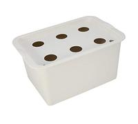 Tiiyee Hydroponic Grower Kit, 6 Holes Plant Hydroponic System Grow Kit DIY Smart Calibration Grower's Toolbox Indoor Herb Garden Kit for Home Bubble Indoor Outdoor Garden Cabinet Box(Gray)