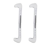 Tiiyee Ice Skate Guards 1 Pair, Adjustable Hard Plastic Blade Protectors Covers with Spring for Figure Hockey Skates, Can Be Trimmed for Custom Ideal for Rink Walking Storage Fits Sizes 33-41 (White)
