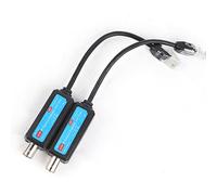 Tiiyee IP Passive Extender Ethernet Over Coax, 1 Pair 10/100Mbps Coaxial Network Adapter Coaxial Transmitter Receiver Coax Camera 1Ch for NVR Converter CCTV Surveillance Cable Transmission Equipment