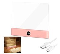 Tiiyee Reading Light for Bedside Table, Rechargeable Clip-On Lamp with 3 Dimmable Modes, 35Hrs Battery Auto Timer USB-C Fast Charging, Adjustable Brightness Eye-Caring for Bedroom Office Bookworm Pink