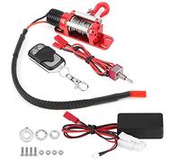 Tiiyee Remote Control Electric Winch for RC Cars, Metal Recovery Winch with Wireless Remote, 20m Range 2.5-3kg Pulling Capacity for 1/10 Scale Axial SCX10 TRX4 D90 Crawler Car Bumper