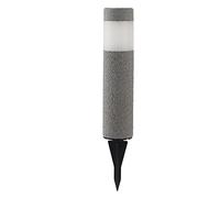 Tiiyee Solar Post Light, Waterproof LED Garden Stake Modern Cylinder Anthracite, Auto Dusk to Dawn Energy Saving Solar Powered Easy to Install Ideal for Pathway Landscape Yard Walkway Lawn Decking