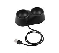 Tiiyee VR PS4 Charging Dock, USB Fast Dual VR Charger PS4 Controller Sticks Charger Station Stand for Remote Controllers Black