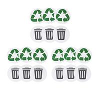 Tiiyee Waterproof Recycling Bin Stickers, Multi Category Labels for Food Waste Plastics Paper Glass General Bins Self Adhesive PVC Decal Trash Can Marking Signs Sticker Recycle Organize Sorting Greeen