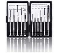 TIJAR 11Pcs Mini Screwdriver Set, Precision Screwdrivers with Mini Pocket Size Carrying Case, Perfect for Glasses, Watches, Remotes and Computers