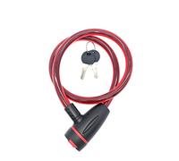 TIJAR Bike Lock Cable, Quality Twisted Steel Cable Covered with Water and Scratch Proof Silicone Coated, Ideal for Bikes, Electric Bike, Skateboards, Strollers and Outdoor Equipment (Red)