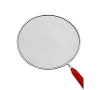 TIJAR Splatter Screen for Frying Pan 33cm - Oil Splash Guard Lid with Handle for Pots & Pans - Kitchen Cooking Cover, Dishwasher Safe, Durable Metal Mesh (33x33 With Handle)
