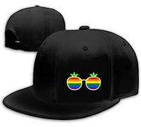 Tijeyi Pineapple Glasses Fun Dad Hat Baseball Cap Adjustable Unisex Gay Pride Stuff Pride Gifts Rainbow Hat LGBT Lesbian Snapback Hats for Men Women Black, Pineapple Glasses, 1