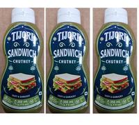 Tijori Sandwich Chutney 205ml (Pack of 3) | Fresh & Flavourful Green Chutney | Perfect for Sandwiches, Snacks, Rolls & Wraps | Ready-to-Use Spread