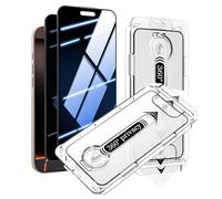 Tijotsushi Tempered Glass 4 Way All Angles Privacy Screen Protector for iPhone 15, 360° Anti-spy Auto-Dust Removal, High Definition, Full Coverage No Bubble Easy Installation 2-Pack