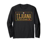 Tijuana Mexico License Plate Baja Frontera Tijuanense TJ Long Sleeve T-Shirt