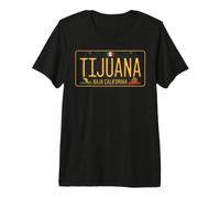 Tijuana Mexico License Plate Baja Frontera Tijuanense TJ Premium T-Shirt