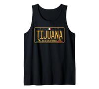 Tijuana Mexico License Plate Baja Frontera Tijuanense TJ Tank Top