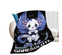 Tijuboni Axolotl Gaming Throw Blanket Game Gifts for Girls Boys Women Men Kids Adults Soft Flannel Fleece Blanket for Couch Sofa Bed Home Decor 40"x50"