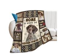 Tijuboni German Shorthaired Pointer Throw Blanket Dog Gifts for Girls Boys Women Men Kids Adults Soft Flannel Fleece Blanket for Couch Sofa Bed Home Decor 40"x50"