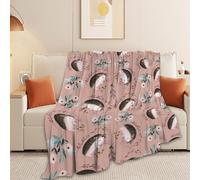 Tijuboni Hedgehog Blanket Ultra Soft Cozy Plush Hedgehog Throw Blanket Hedgehog Lovers Gifts for Girls Women Kids Adults Lightweight Flannel Comfy Blankets for Nursery Couch Sofa 50"x40"