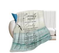 Tijuboni Serenity Prayer Bible Throw Blanket Christian Gifts for Women Men Girls Boys Kids Adults Soft Flannel Fleece Blanket for Couch Sofa Bed Home Decor 40"x50"