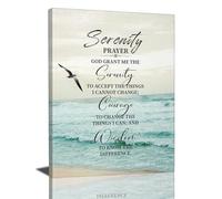 Tijuboni Serenity Prayer Wall Art, Christian Decor Scripture Pictures Canvas Prints Painting Religious Poster Bible Verse Framed Artwork for Bathroom Bedroom Living Room Home 12"x16"