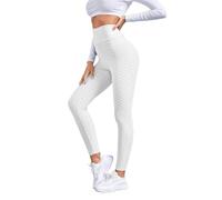 TIK Tok Leggings, Butt Lifting Leggings, High-Waisted, Comfortable, Tummy Control and Stylish, Scrunch Leggings for GymWorkouts Yoga, Fitness (UK, Alpha, M, Regular, Regular, Standard, White)