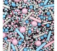 Tik Tok pink blue black silver app inspired Metallic Sprinkles for cupcake cookies cake toppers pearls balls metallic 100s and 1000s spring decoration cake cupcake topper TIK TOK