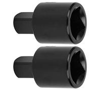 TIKATARER 1/2 to 3/8 Impact Adapter, 2Pcs Socket Converter Socket Conversion Tool Socket Adapter Ratchet Wrench Converter High Carbon Steel 1/2 to 3/8 Conversion Tool